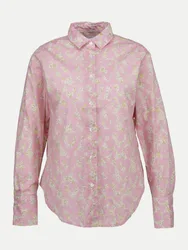 Hemdbluse im Floralmuster Rosa 42
