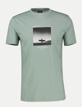 T-Shirt mit Surfer-Motiv-Print Grün L