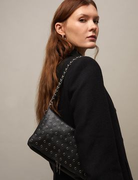 Olu-1 bolso bandolera con detalles metalizados y doble asa ED