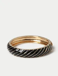 Enamel Stripe Bangle Gold female