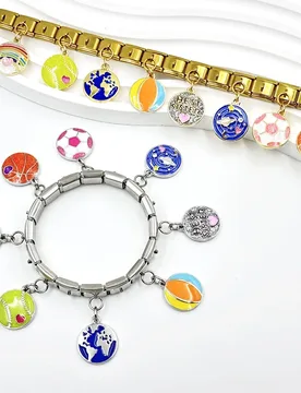 Sports Ball Series Pendants fit 9mm Italian Modular Bracelet for Woman Men DIY Assembly Removable Watch Band Accessories Jewelry - Aliexpress - FashionsVida