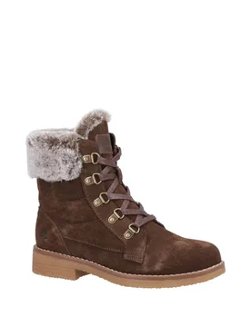 Women's 'Florence' Ankle Boots in Chocolate Size: 3 - Chocolate - Size: 3 - Hush puppies - FashionsVida