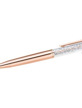 Penna a sfera Crystalline, Cigno, Tono oro rosa, Placcato color oro rosa OS