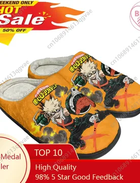 Bakugou Katsuki My Hero Academia Home Cotton Custom Slippers Mens Womens Sandals Plush Casual Keep Warm Shoes Thermal Slipper - Aliexpress - FashionsVida