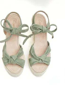 Sandalias de cuña con lazo en tobillo - CASTELL MENORCA - FashionsVida