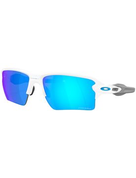 Sonnenbrille Flak 2.0 XXL Polished White Prizm Sapphire Weiß