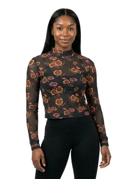 T-shirt à Manches Longues Top Poppy Mesh Poppy Print M