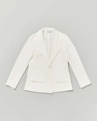 Blazer monopetto bianco in cady