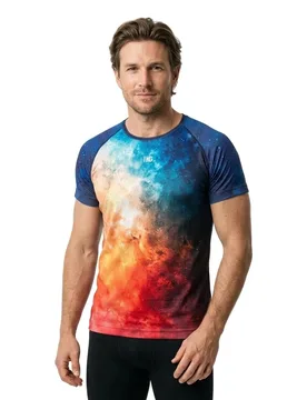 Maglietta A Maniche Corte Printed Mix Of Printed Colors 05 S-M - Sport Hg - FashionsVida