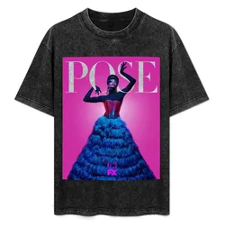 POSE T-Shirt Art Pattern Printed Casual Top