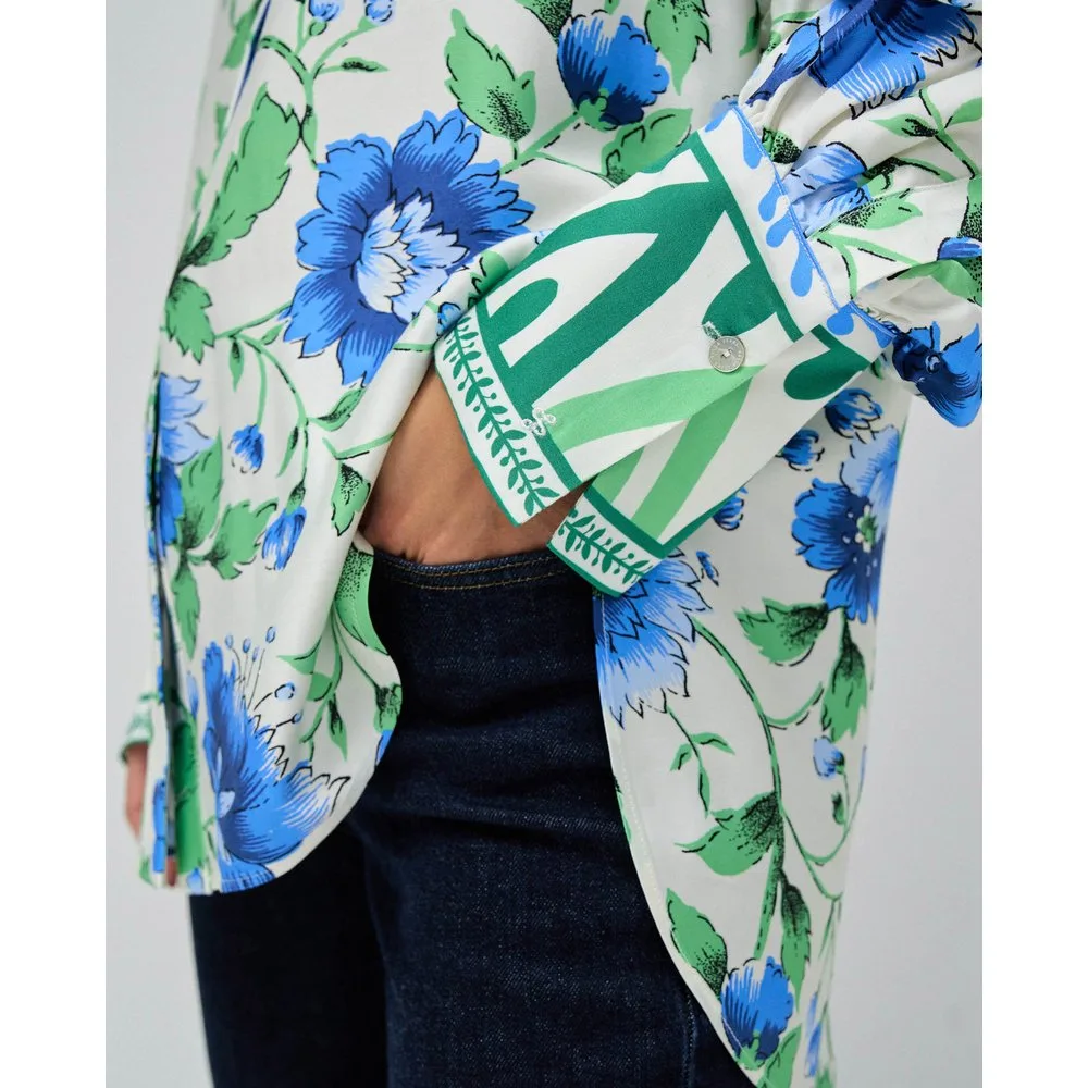 Camisa de mujer manga larga con estampado floral - Salsa Jeans - FashionsVida