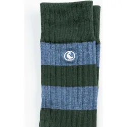 Calcetines altos hombre de rayas canalé