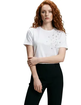 Liu Jo Damen T-Shirt Weiß 512819