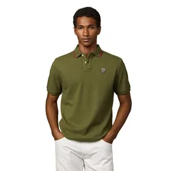 Polo à Manches Courtes Heritage Badge Moss Green L