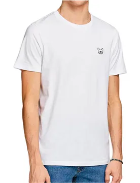 Denim logo camiseta manga corta hombre Blanco (XL) - J&J - FashionsVida