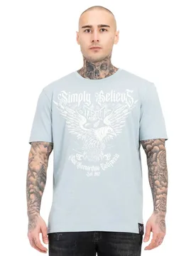 T-shirt à Manches Courtes Throper Pigeon Blue XL - TapouT - FashionsVida