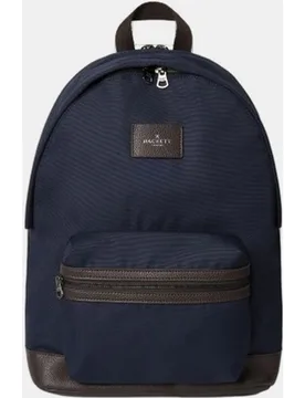 Mochila con logo , detalles de piel y bolsillo frontal de hombre - Hackett - FashionsVida