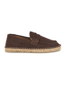 Espadrillas marroni in tessuto SG24L313 43