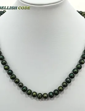 Charming low price 7-8mm Promotions sale dark Malachite green real Cultured pearls necklace Classic stely choker for women - Aliexpress - FashionsVida