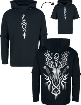 Kapuzenpullover - Woodland Spirit - S bis XXL - für Männer - Größe S - schwarz - Männer - male - Black Premium by EMP - FashionsVida