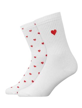 SNOCKS Calcetines rojo / blanco
