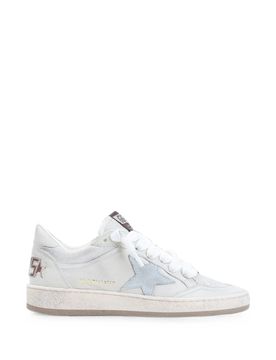 Women's Double-Lace Glitter Star Sneakers