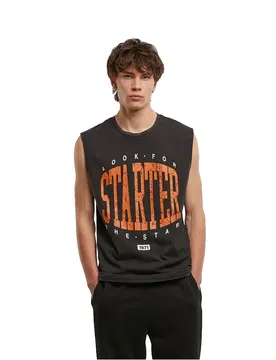 Maglietta Senza Maniche Starter Washed Acid Black Washed S