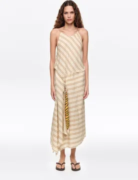 Vestido pareo con forro estampado rayas - Bimba y Lola - FashionsVida