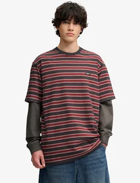 Superdry Herren OverGrößed T-shirt mit Streifen Red - Größe: XL - 39.99 - FashionsVida