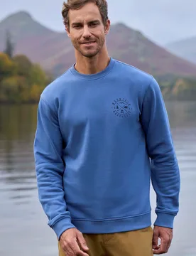 Circle Mountain Crew Neck Sweatshirt - Blue - Mountain Warehouse - FashionsVida