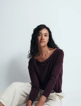 Sfera - Jersey asimétrico tachas - Sfera - FashionsVida