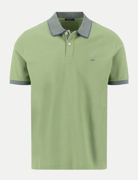 Poloshirt mit Kontrastdetails Grün XL