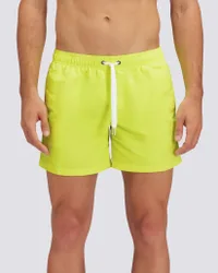 Boxer mare corto giallo con arcobaleno indaco azzurro e lime