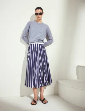 Falda larga de quillas estampada - Woman El Corte Inglés - FashionsVida