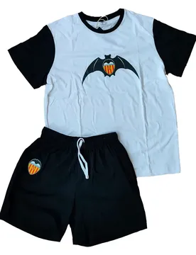 Pyjama à Manches Courtes Murcielago White / Black M Homme