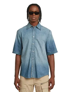 Chemise à Manches Courtes Regular Denim Sun Faded Thames L