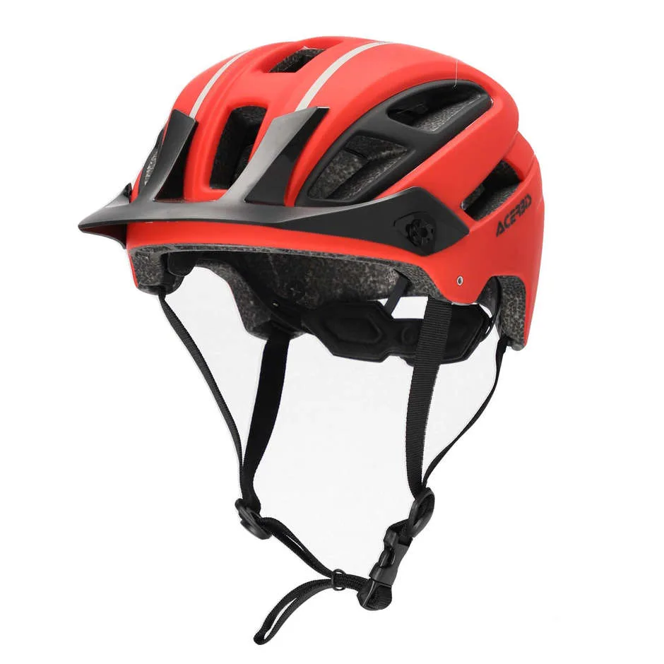Casco Bici MTB DOUBLEP Rosso Fluo taglia L/XL - Acerbis - FashionsVida