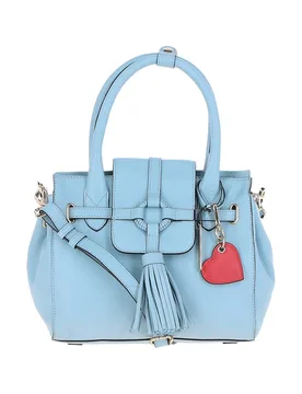 Vera' Real Leather Tote Bag - Light Blue - Size: One Size - Ashwood Leather - FashionsVida