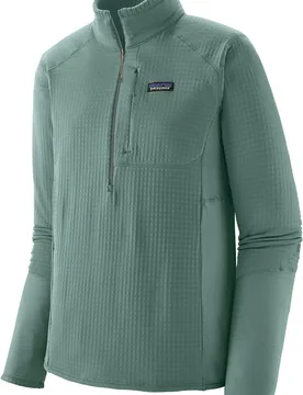 Polaire technique zippée à 1/4 en Polartec® - M's R1 P/O Blue Sage - Taille M - Bleu - Patagonia - FashionsVida