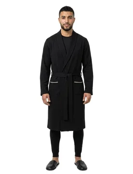Vestaglia Bm 10121122 01 Black S - BOSS - FashionsVida