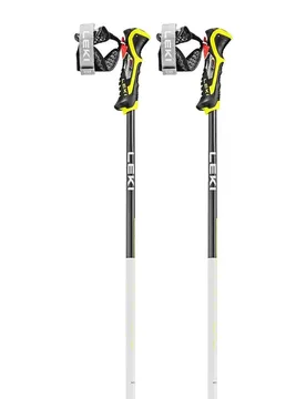 Bâtons Airfoil 3d White / Dark Anthracite / Neonyellow 135 cm Homme - Leki Alpino - FashionsVida