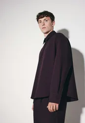 Oversized Boxy Overshirt Rot M
