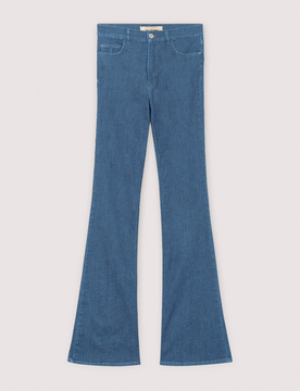 TRUSSARDI jeans a zampa donna blue