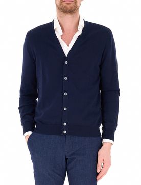Cardigan in cotone BLU NAVY 46