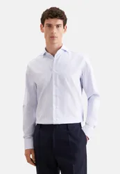 Regular Business Hemd Gestreift Blau 43