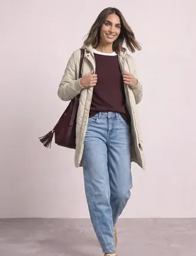 Blousonmantel mit Steppmuster female Beige - Street One - FashionsVida