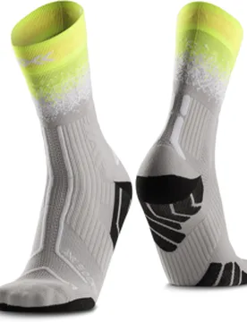 X-SOCKS® TRAILRUN TERRASKIN PERFORM CREW Unisex Fluo Yellow/X White/Silver Grey 39-41 - X-BIONIC - FashionsVida