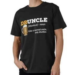 Druncle TShirt Funny Gift T shirt for beer lover 100% cotton O-Neck Short Sleeve Graphic clothes All size tee S-6XL