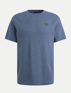 T-shirt mit Strukturiertem Muster Blau L - PME Legend - FashionsVida
