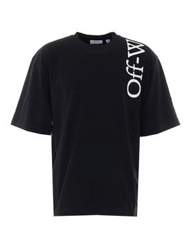 T-shirt booksih verticale nera bianca